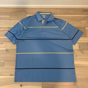 PGA blue golf polo shirt Size L #golfwear #preppy